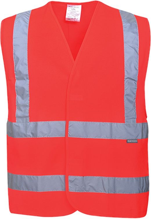 Gilet due bande orizzontali e verticali Hi-Vis