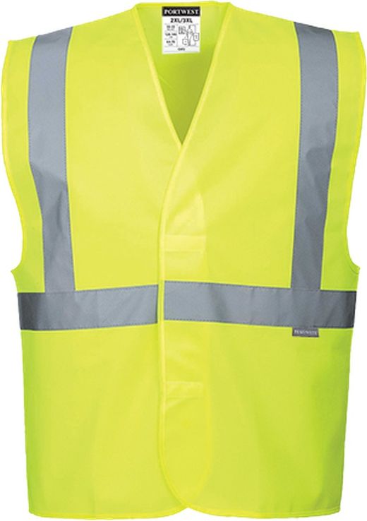 Warnschutzweste mit einfachem Reflexband