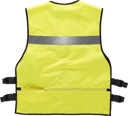 Warnweste mit seitlichen Einstellungen, mehreren Taschen, zwei reflektierenden Bändern Yellow AV