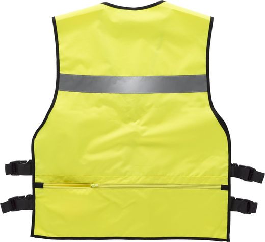 Warnweste mit seitlichen Einstellungen, mehreren Taschen, zwei reflektierenden Bändern Yellow AV