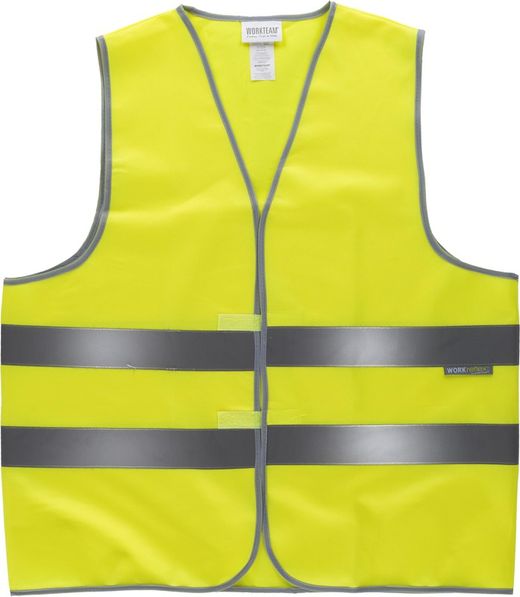 Warnweste mit adaptivem Klettverschluss, reflektierende Bänder EN471 Yellow AV