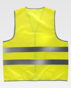 Warnweste mit adaptivem Klettverschluss, reflektierende Bänder EN471 Yellow AV