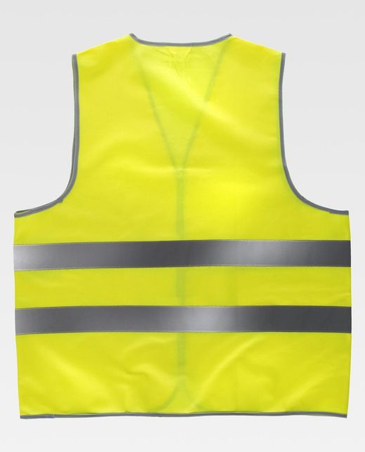 Warnweste mit adaptivem Klettverschluss, reflektierende Bänder EN471 Yellow AV