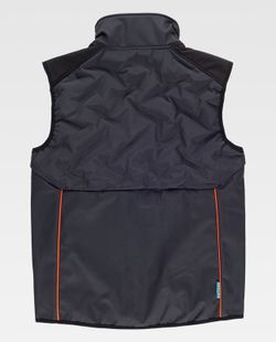 Chaleco de color Gris oscuro+Negro+Naranja Fluor
