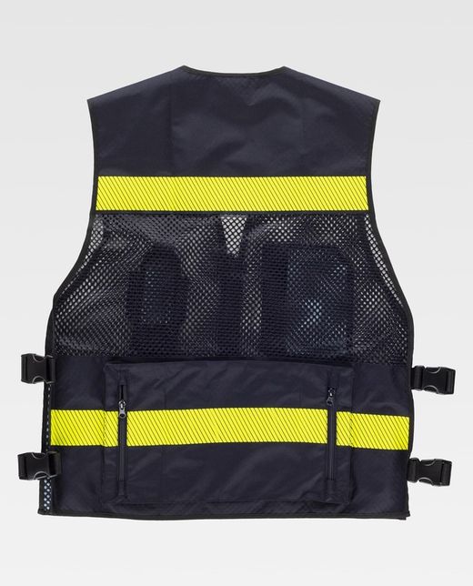 Chaleco de color Marino+Amarillo fluor