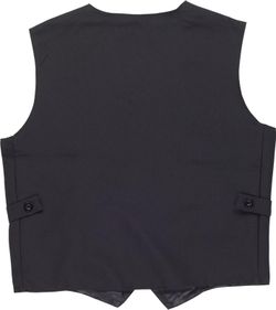 Slim Fit Weste für Damen mit zwei Taschen und Knopfverschluss Schwarz