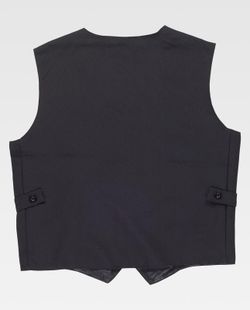 Slim Fit Weste für Damen mit zwei Taschen und Knopfverschluss Schwarz