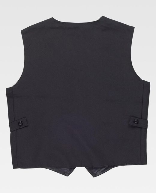 Slim Fit Weste für Damen mit zwei Taschen und Knopfverschluss Schwarz