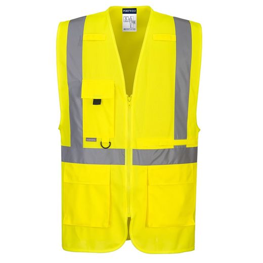 Colete executivo Hi-Vis com bolso para tablet.