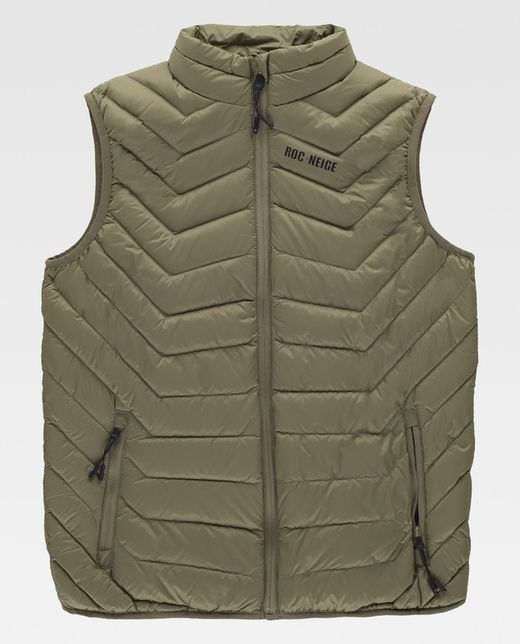 Chaleco Exterior: 100% Nylon reciclado color Khaki Ref: 12104104