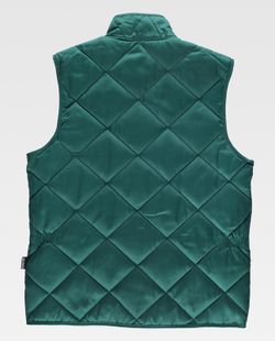 Gilet matelassé avec fermeture à agrafes et sans poches Vert