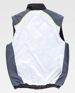 Chaleco linea 5 acolchado con cierre cremallera combi 3 colores Blanco Negro Gris Oscuro