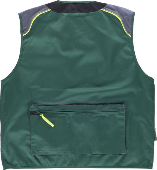 Chaleco linea 5 tipo safari Verde Gris Oscuro / Negro