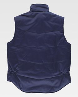Gepolsterte Multi-Pocket-Weste der Linie 6 mit kombinierten Details Navy Fluorescent Green