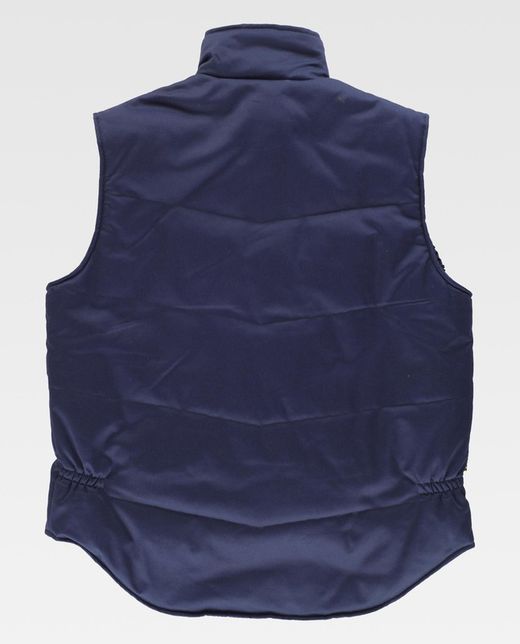 Gepolsterte Multi-Pocket-Weste der Linie 6 mit kombinierten Details Navy Fluorescent Green