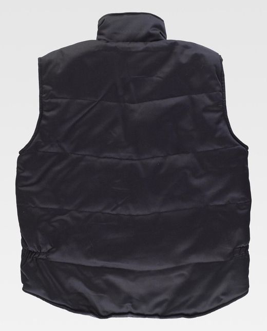 Gepolsterte Multi-Pocket-Weste der Linie 6 mit kombinierten Details Black Orange AV