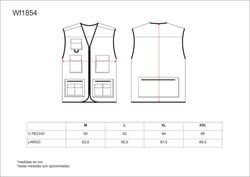 Vest Line 8 Typ Safari kombiniert, reflektierende Paspelierung mit mehreren Taschen, Maroon Grey