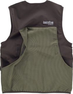 Weste mit mehreren Taschen, kombiniertes Jagdgrün / Braun