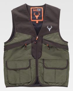 Weste mit mehreren Taschen, kombiniertes Jagdgrün / Braun