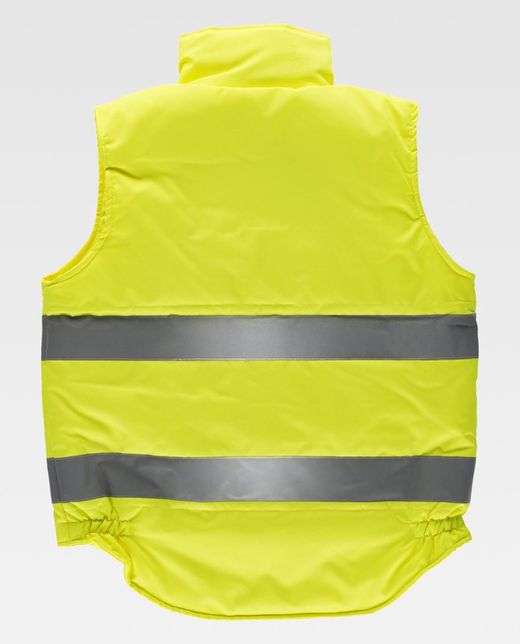 Warnschutz-Weste mit mehreren Taschen und reflektierenden Bändern AV Yellow