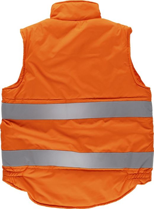 Warnschutz-Weste mit mehreren Taschen und reflektierenden Bändern Orange AV