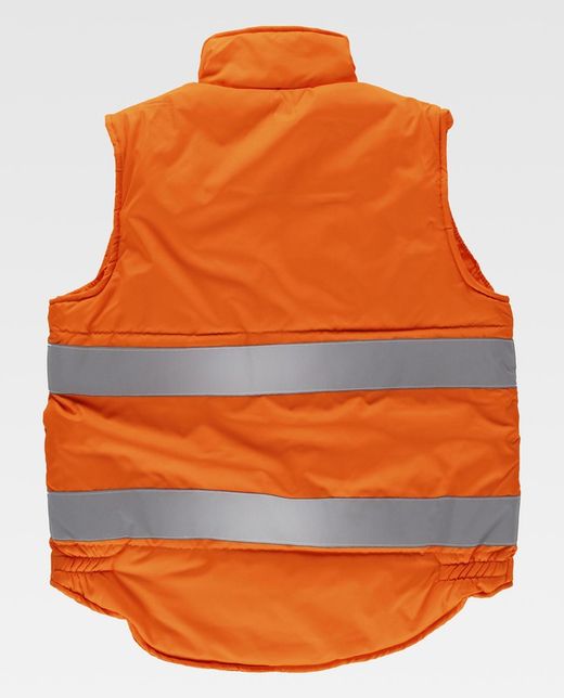 Warnschutz-Weste mit mehreren Taschen und reflektierenden Bändern Orange AV