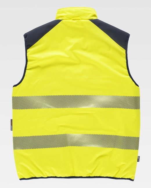 Chaleco reversible acolchado Color Amarillo A.V.+Marino
