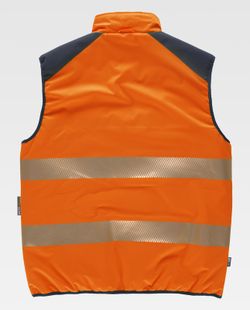 Chaleco reversible acolchado Color Naranja A.V.+Marino
