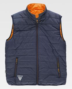 Chaleco reversible acolchado Color Naranja A.V.+Marino