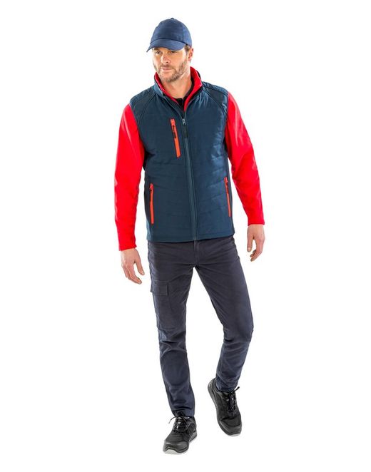 Gepolsterte Softshell-Weste