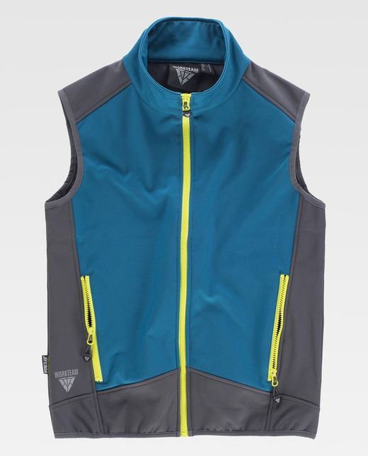 Graue Stewardess kombinierte Softshell-Weste