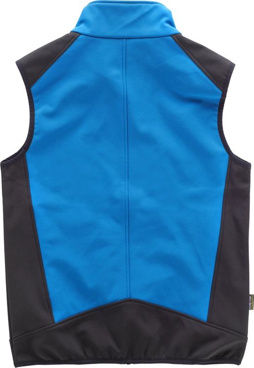 Chaleco Softshell Combinado Celeste Negro