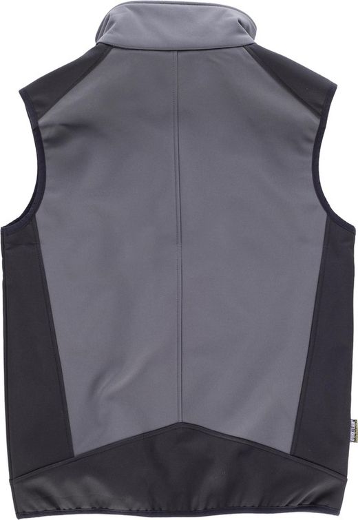 Chaleco Softshell Combinado Gris Negro