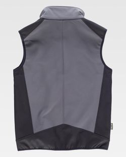 Chaleco Softshell Combinado Gris Negro