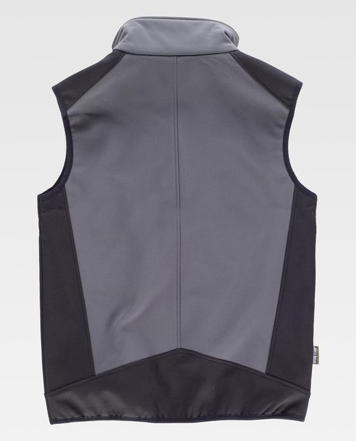 Chaleco Softshell Combinado Gris Negro
