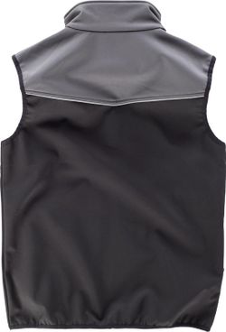 Chaleco Softshell Combinado Negro Gris