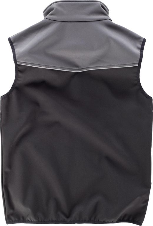 Chaleco Softshell Combinado Negro Gris