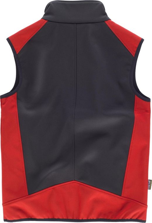 Chaleco Softshell Combinado Negro Rojo