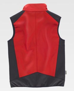 Rot Schwarz Kombinierte Softshell Weste