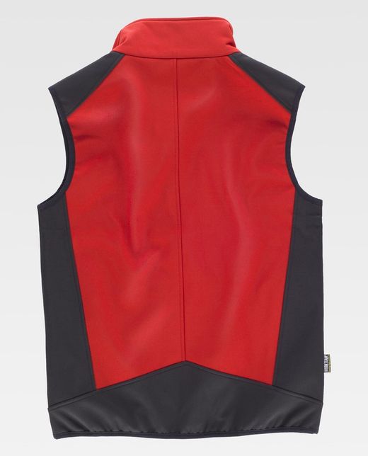 Rot Schwarz Kombinierte Softshell Weste