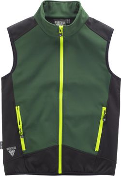 Chaleco Softshell Combinado Verde Oscuro Negro