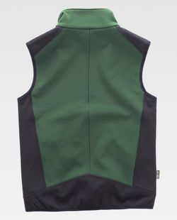 Kombination Softshell Weste Dunkelgrün Schwarz