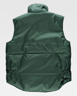 Oxford gewebte Weste, gepolstert, Multi-Pocket Green
