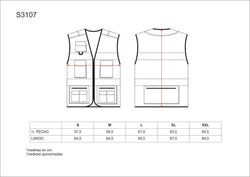 Multi-Pocket-Safari-Weste mit 2 reflektierenden Bändern Grau