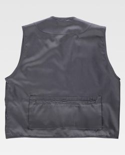 Multi-Pocket Safari Weste Grau