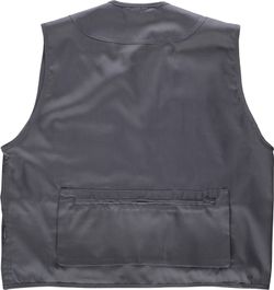 Multi-Pocket Safari Weste Grau