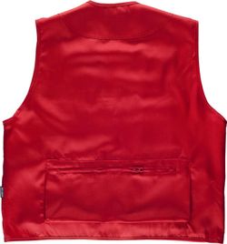 Chaleco tipo safari multibolsillos Rojo