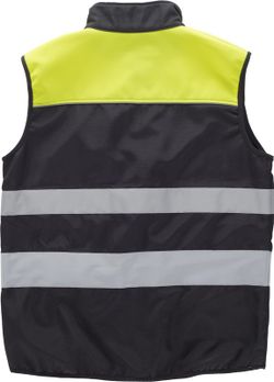 Chaleco workshell combinado con alta visibilidad Negro / Amarillo