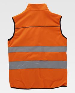 High visibility workshell vest, reflective tapes of different sizes EN ISO 20471: 2013 Orange AV