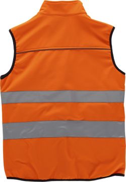 High visibility workshell vest, reflective tapes of different sizes EN ISO 20471: 2013 Orange AV